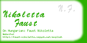 nikoletta faust business card